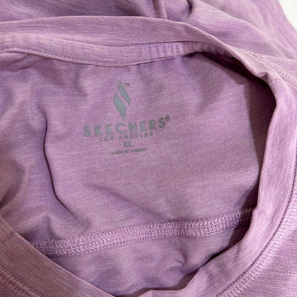 SKECHERS WOMEN TOP LIGHT PURPLE SHORT SLEEVE  SIZE XL - Picture 8 of 11